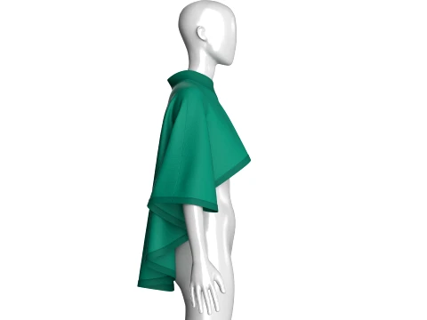 Girls HighLow Poncho 3D Model