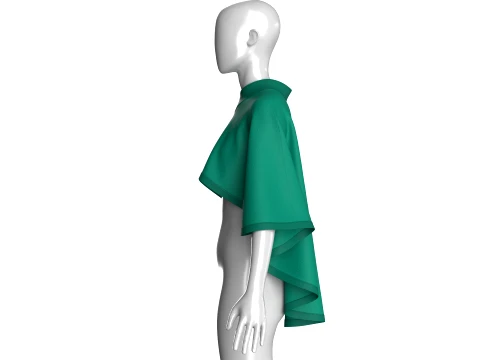 Girls HighLow Poncho 3D Model
