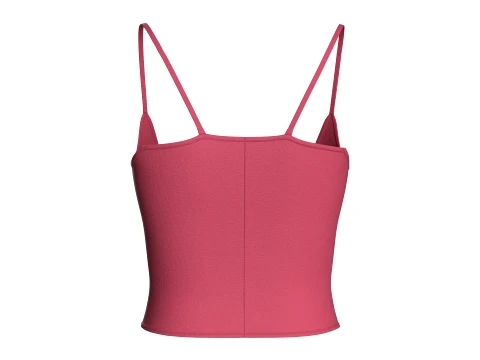 Girls Heart Buckle Crop Top 3D Model