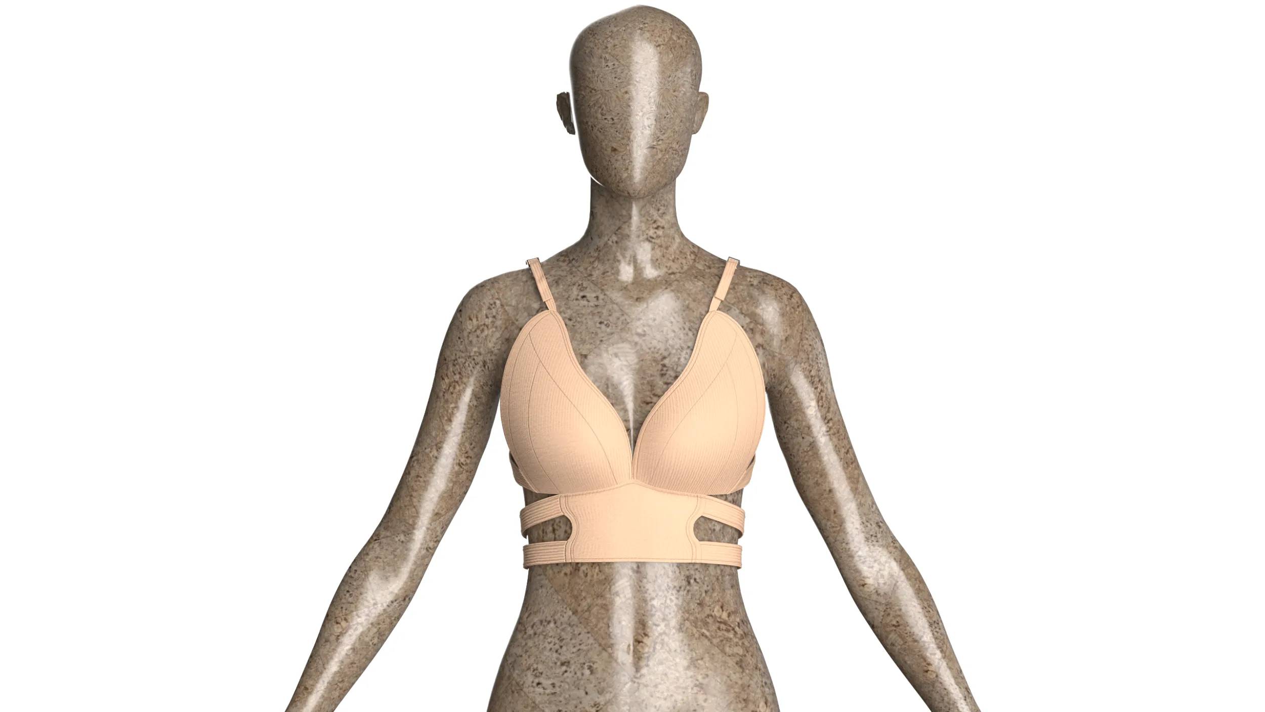 Girls Cut-Out Bralette 3D Model .c4d .max .obj .3ds .fbx .stl .blend 