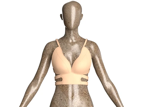 Girls Cut-Out Bralette 3D 模型