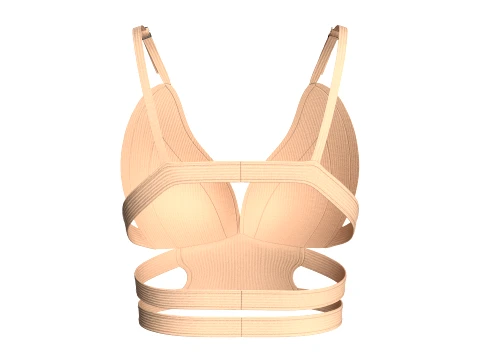 Girls Cut-Out Bralette 3D Model