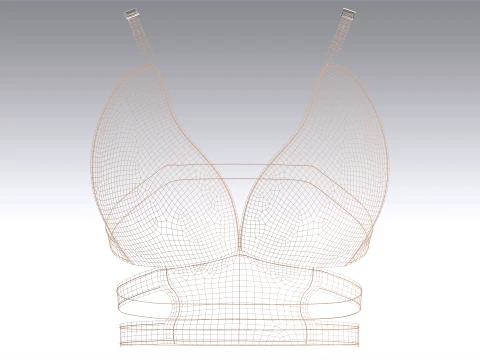 Girls Cut-Out Bralette 3D Model