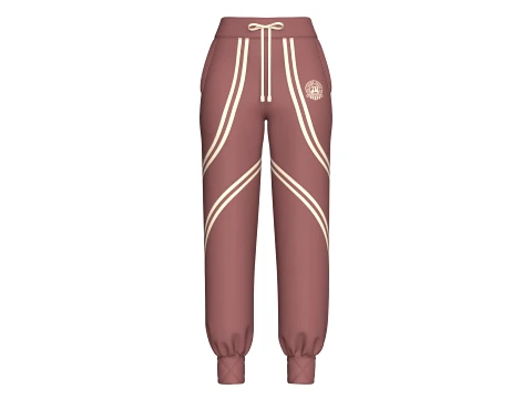 Girls Curved Double-Stripe Joggers Modèle 3D