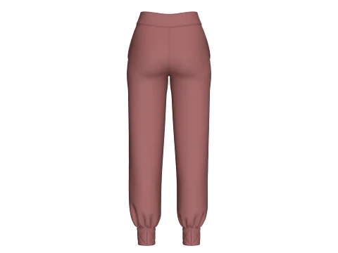 Girls Curved Double-Stripe Joggers 3D Model