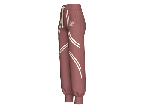 Girls Curved Double-Stripe Joggers 3D Model