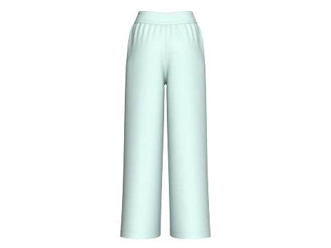 Girls Front Pleated Drawstring Wide-Leg Pant 3D Model
