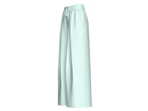 Girls Front Pleated Drawstring Wide-Leg Pant 3D Model