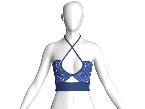 Girls Keyhole Bralette Top Modèle 3D