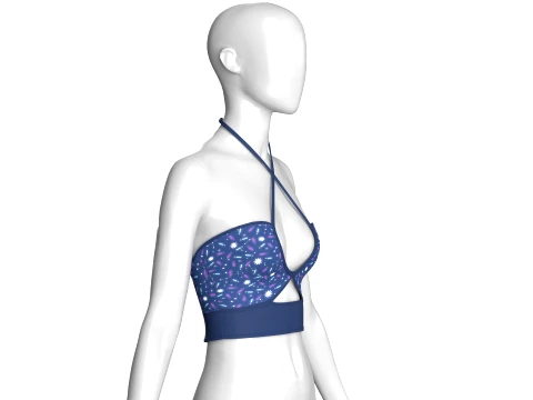 Girls Keyhole Bralette Top 3D Model