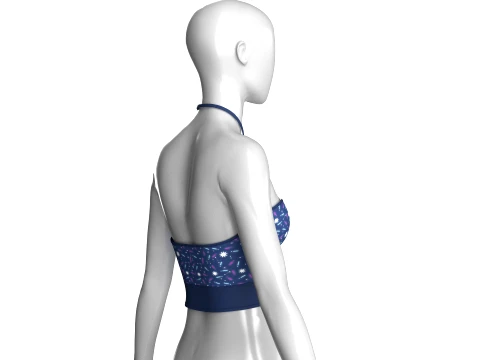Girls Keyhole Bralette Top 3D Model