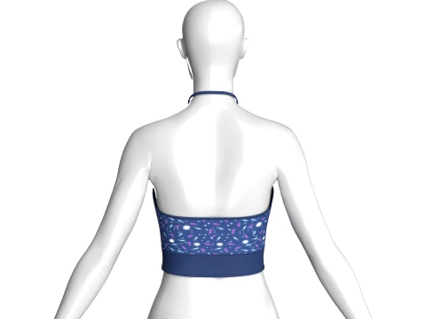 Girls Keyhole Bralette Top 3D Model