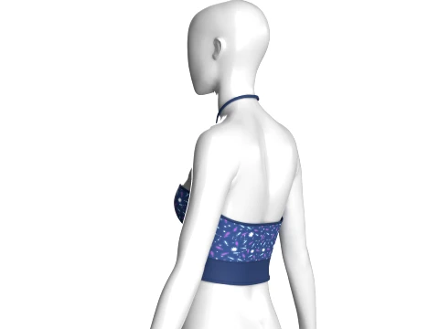 Girls Keyhole Bralette Top 3D Model