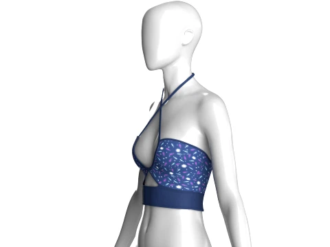 Girls Keyhole Bralette Top 3D Model