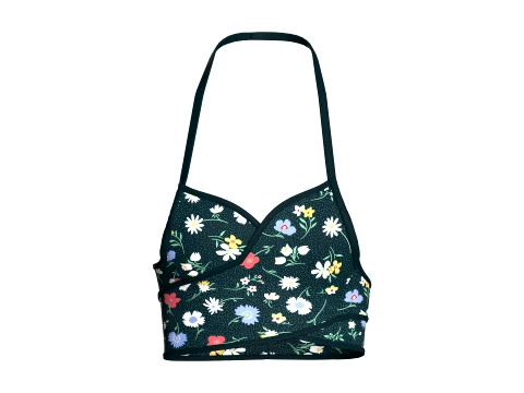 Girls Wrap Cross-Front Halter Crop Top 3D Model