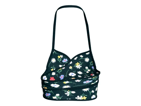 Girls Wrap Cross-Front Halter Crop Top 3D Model