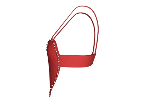 Girls Red Heart Crop Top 3D Model