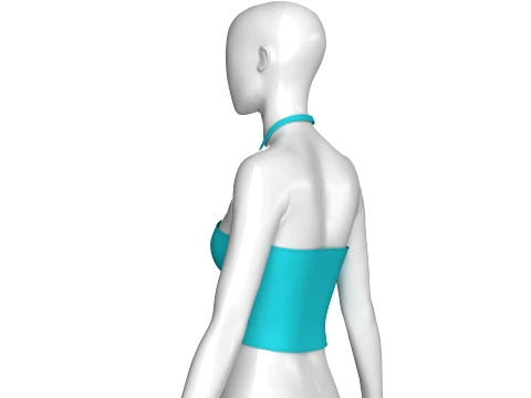 Girls Ruched Crop Top 3D Model