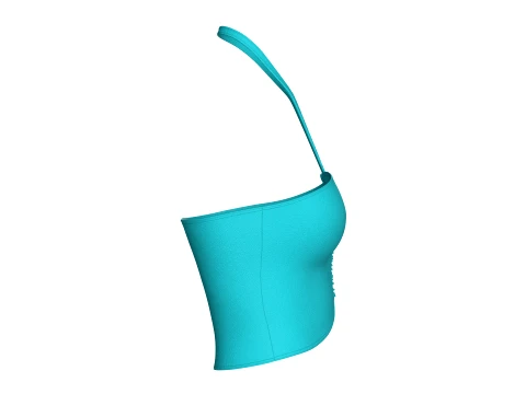 Girls Ruched Crop Top 3D Model