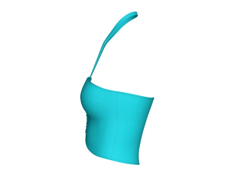 Girls Ruched Crop Top 3D Model