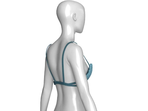 Girls Strappy Triangle Bralette Top 3D Model