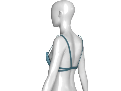 Girls Strappy Triangle Bralette Top 3D Model
