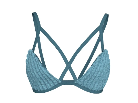 Girls Strappy Triangle Bralette Top 3D Model