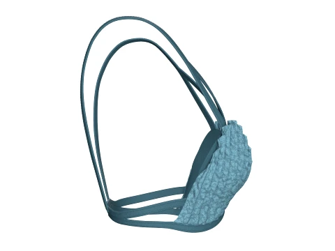 Girls Strappy Triangle Bralette Top 3D Model