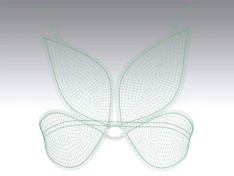 Girls Wing Bralette 3D Model