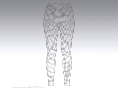 Girls 5 Styles Legging - Bundle Pack 3D Model