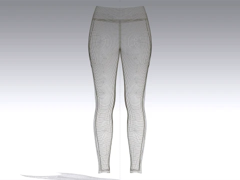 Girls 5 Styles Legging - Bundle Pack 3D Model