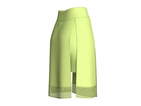 Girls High Waisted Mesh Pleated Mini Skirt 3D Model