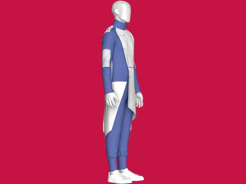 Men Assassin Outfit V4 3D Model