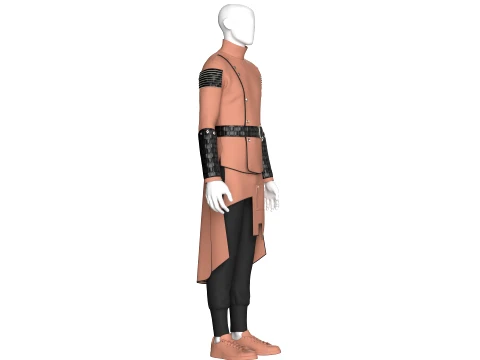Men Assassin Outfit V5 3D Model