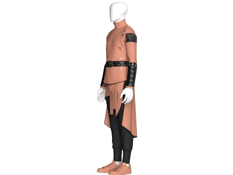 Men Assassin Outfit V5 3D Model