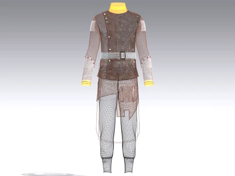 Men Assassin Outfit V5 3D Model