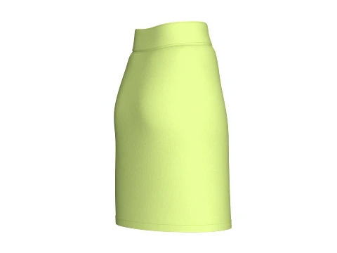 Girls Double Layered Skirt With Chain Detail 3D Model
