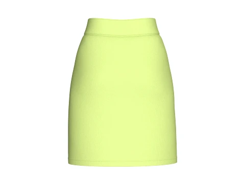 Girls Double Layered Skirt With Chain Detail 3D Model