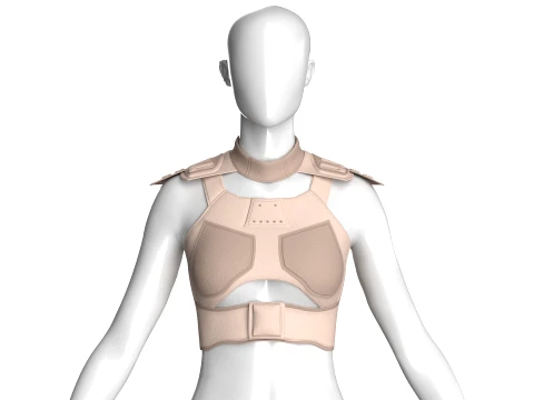 Girls High-Rise Minimalist Solid Vest 3D Model