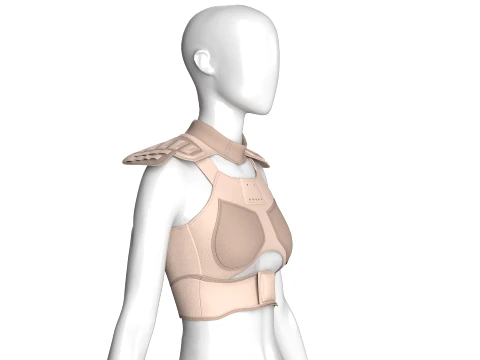 Girls High-Rise Minimalist Solid Vest 3D Model