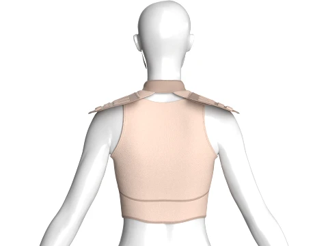 Girls High-Rise Minimalist Solid Vest 3D Model