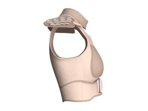 Girls High-Rise Minimalist Solid Vest 3D Model