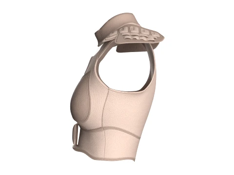 Girls High-Rise Minimalist Solid Vest 3D Model