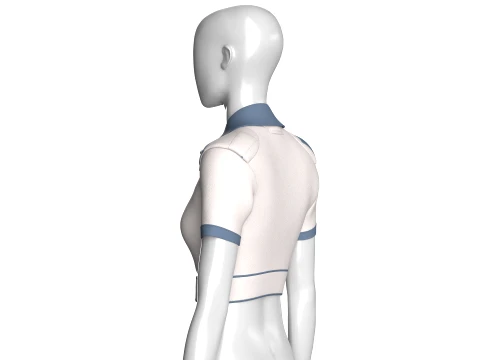 Girls Tactical Polo Crop Top 3D Model