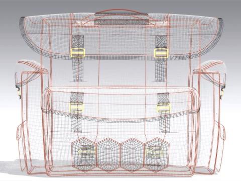 Outdoor Travel Bag V8 3D Model