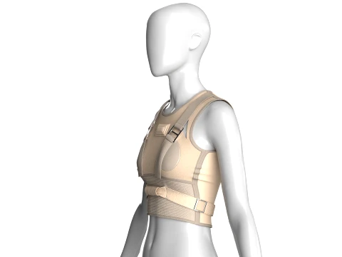 Girls Crop Top With Buckled 3D Model