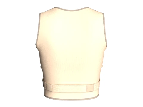 Girls Crop Top With Buckled 3D Model