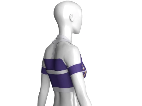 Girls Crop Top With Gold Chains 3D Model