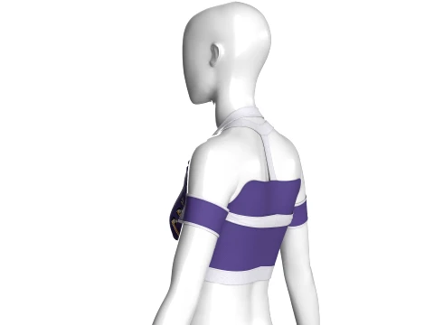 Girls Crop Top With Gold Chains 3D Model
