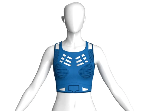Girls Mesh Cut Out Crop Top 3D Model